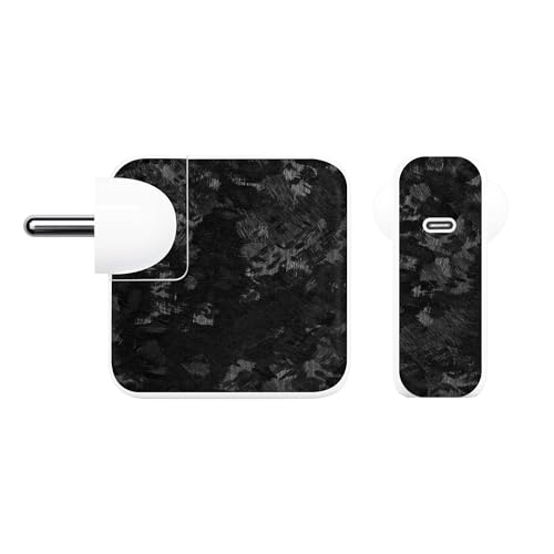 Image of Capes India Protective Adapter Skin Cover Compatible with MacBook Adapter 30W| Not a Case | Vinyl Skin Sticker (Forged Carbon)