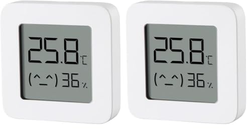 Xiaomi Monitor Temperatura y Humedad 2 - Sensor de Alta precisión, batería de Larga duración, Blanco (Versión ES + 3 años de garantía) (Paquete de 2)