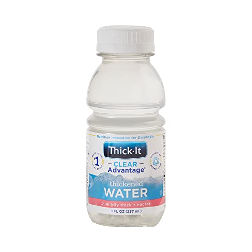 Thick-It Clear Advantage Mildy Thick Water, Nectar Consistency, Ready-to-Drink, Digestible Swallowing Aid, Hydration on the Go, Convenient & Ready-to-Use, No Mixing Needed, 8 oz Bottle (24 Pack)