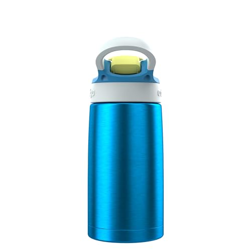 Image of Contigo Autospout Water Bottle with Straw 13 oz Blue Poppy /Glacier