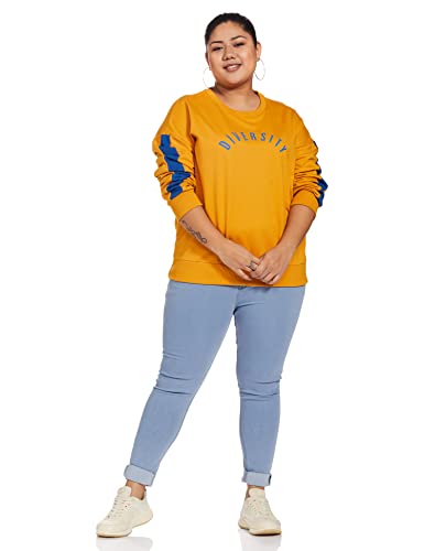 Image of Amazon Brand - Symbol Women Cotton Blend Round Neck Sweatshirt