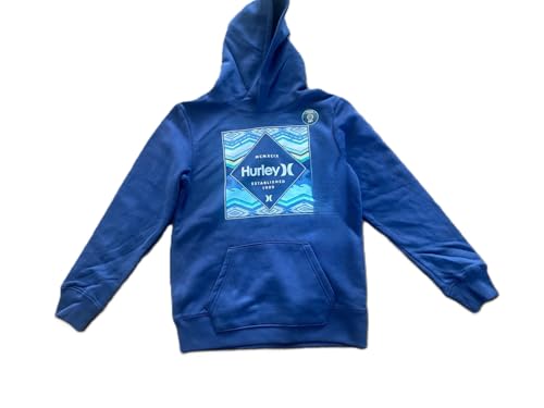 Hurley Graphic Fleece Hoodie, Boys, Navy Blue, Size L-14/162