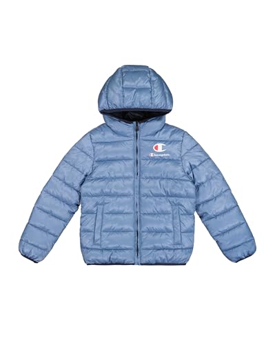 Champion Legacy Outdoor B (306870) - Chaqueta con capucha reversible WR Light Cirè 40gr, azul marino/azul turquesa (NNY/CBU), 9-10 años (M) Niños FW24
