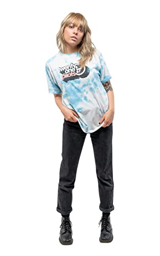 T Shirt Vintage Block Holiday Band Logo Unisex Blue Dip Dye2