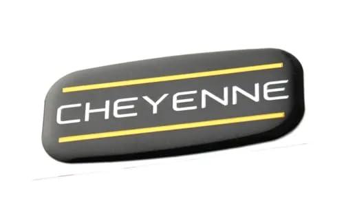 Image of 2Pc Cheyenne Cab Emblem Badge Logo Roof Pillar Replacement for 88-07 Silverado (Yellow), EI-SilveCutom#2