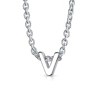 Algopix Similar Product 13 - Tiny Block Letters Alphabet Pendant AZ