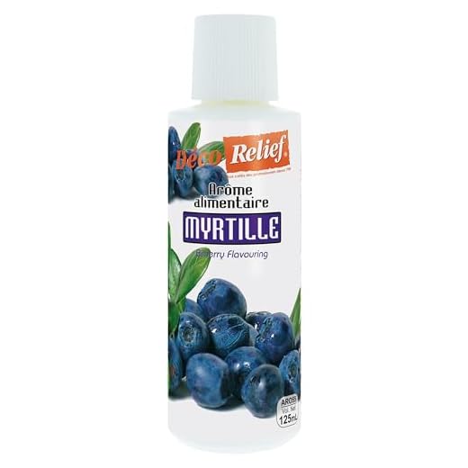 Déco Relief - Arôme Liquide Myrtille 125 ml - Arôme Alimentaire pour Pâtisserie, Cuisine - Ingrédient Professionnel