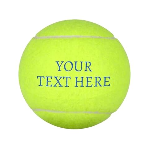 Zakally Personalized Custom Tennis Ball with Name Text Cover