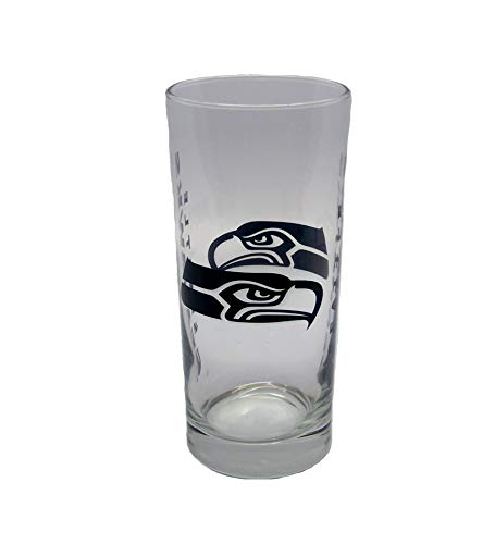 Seattle Seahawks Tall Water Collins Longdrink 16 oz Glass Beverage Tumbler