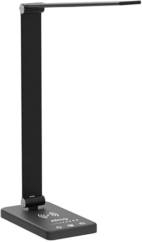 Miniatura 4 de AFROG - Lámpara de escritorio LED multifuncional con cargador inalámbrico puerto de carga USB 5 modos de iluminación 7 niveles de brillo control