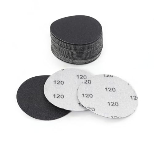 MAXMAN 30Pcs 3-Inch Sanding Discs, 120 Grits Hook and Loop Professional Silicon Carbide Sand Paper, Wet Dry Polish for Wood, Metal, Paint, Car Polishing