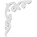 Ekena Millwork BKTP01X20X20KD Kendall Architectural Grade PVC Brackets, 5/8"W X 20"D X 20"H