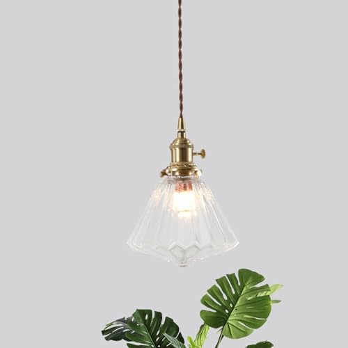 Lampe suspendue LED en verre réglable mini single pour éclairer un petit espace