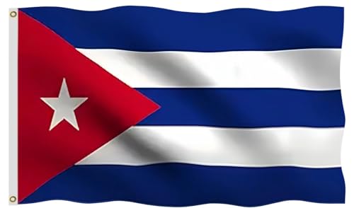 Cuba Flag 2X3 FT, Outdoor Polyester Flags with UV Resistant, Double Stitched Cuban National Flags with Brass Grommets and Stronger Header (2X3)