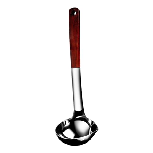 Cabilock Cuchara de grasa atrapar verter Salsa rallador olla de filtro de aceite cuchara de estofado colador de sopa colador de filtro de aceite colador de cocina Acero inoxidable Silver