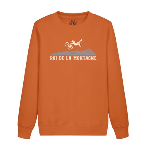 Sweatshirt Enfant Roi de la Montagne Cadeau Idéal Cyclisme et Vélo VTT