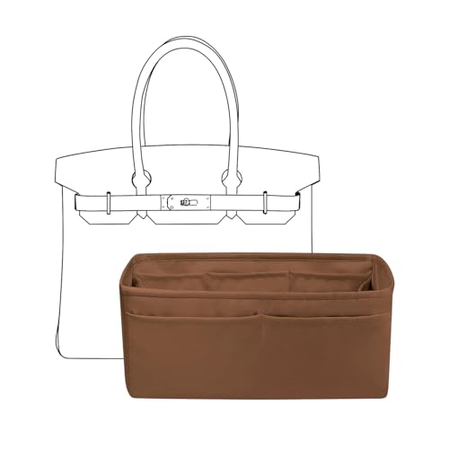 YUNDINGJI Organizador de bolsa para Hermes Birkin 30 bolsas, dourado, armazenamento de bolsas de luxo com seda, modelador leve para uso diário, bolsos de grande capacidade.