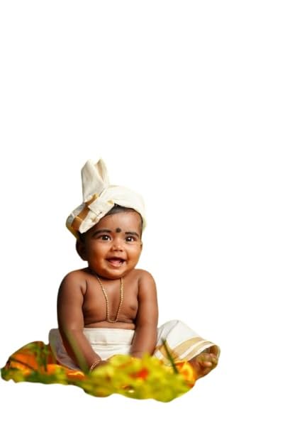 KASAVU GOLDEN BABY CHORUNU MUND And THALEELKETT- 2 piece (set of 2)