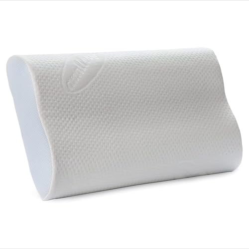 El Almacén del Colchón - Almohada Cervical Viscoelástica Ortopédica – Ergonómica, Transpirable y Antipresión – Alivio del Dolor de Cuello y Cervicales – Funda Lavable / 45cm x 30 cm