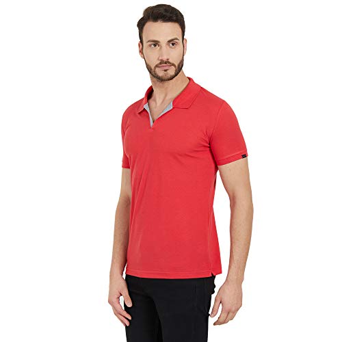 Image of Status Quo Men's Polo T-Shirt | Rich Cotton Blend | Slim Fit | All Day Comfort | Contrast Inner Placket | Polo Collar