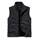 Bodybuilding Tank Tops,Men's Lightweight Softshell Vest Full Zip Stand Collar Fishing...