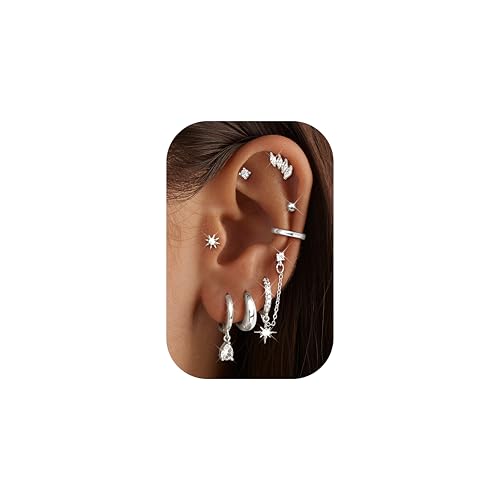 LOLIAS Hypoallergenic Gold Cartilage Hoop Earring Stacks for Women Trendy