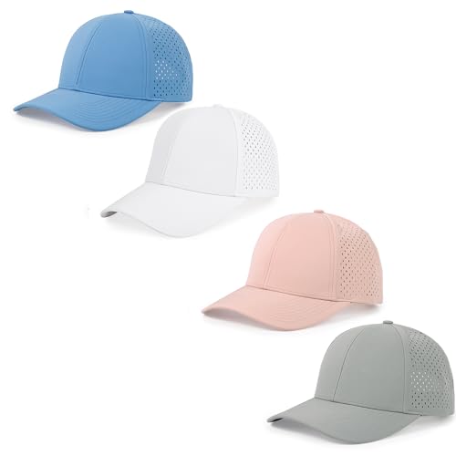 Image of Quick Dry Baseball Cap Curved Brim Mesh Snapback Hat for Men Women