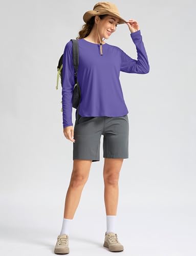 Image of Women's Sun Shirts UPF 50+ Long Sleeve UV Protection Shirt Lightweight Quick Dry Workout Hiking Tops for Women