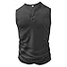 Sdeycui Fashion Sleeveless Tank for Men Business Solid Color Tshirts V Neck Baggy Comfy Casual Workout T-Shirts Dark Gray