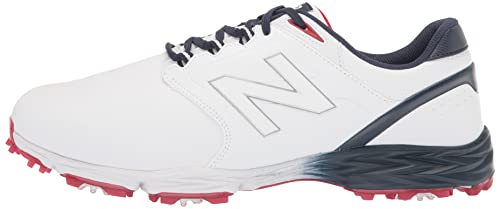 New Balance Men's Striker V3 Golf Shoe, White/Blue/Red, 12 #TOP7