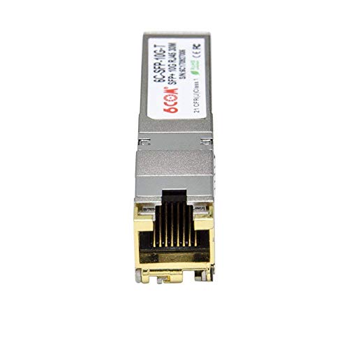 Image of 6COMGIGA 10GBase-T SFP+ Transceiver, 10G SFP+ Copper Module to RJ45, Cat.6a /7, up to 30m, Compatible with NETGEAR AXM765 and Other Open Switches