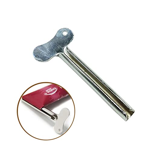 Gogogmee 10-Piece Stainless Steel Manual Toothpaste Squeezer Semi-Circular Metal Extruder for Hair Paints Cosmetics