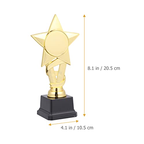 LUOZZY 2 peças troféus de estrela para crianças troféus de prêmios de plástico para crianças present
