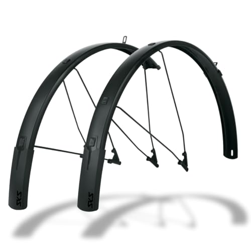 Guardabarros SKS Germany con adaptador en V antiaccidentes y puntales estables en U de 56mm