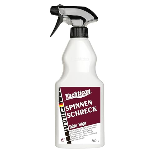 Yachticon Spinnen Schreck 500 ml – Spinnenspray & Insektenspray – Natürliches Ungeziefer Spray mit Geraniol & Pyrethrum gegen Spinnen & Insekten – Für Terrasse, Boot, Wohnmobil, Haus & Garten