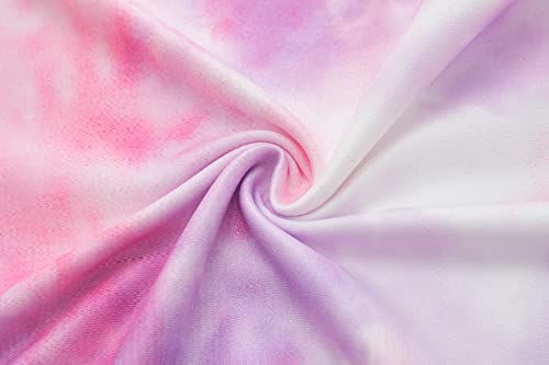 Cychelry Teen Girls Nightgowns-Loose Short Sleeve Sleepwear Cute Pink Purple Tie Dye Nightdress Tween Pajamas Size 16 #TOP4