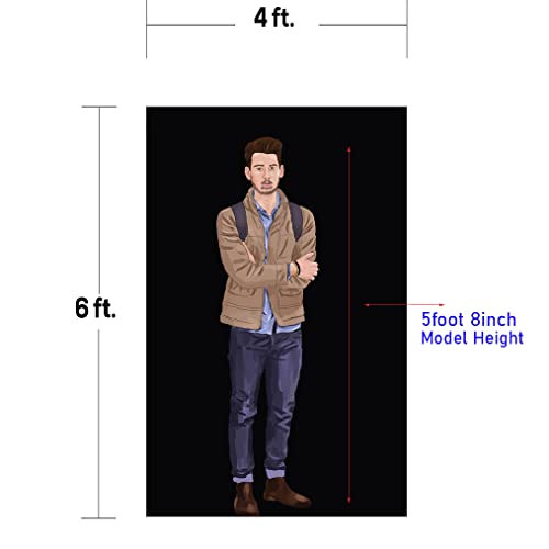 Image of Eloies Professional (Heavy Duty Thick Lekra Polyester Fabric) Black Backdrop for Photography Video Making Photoshoot Background for Photography Recording Photo, Photoshoot (4 Feet x 6 Feet.)