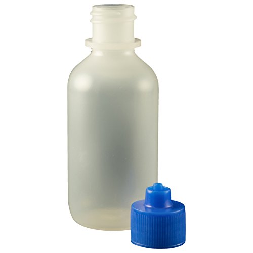 Jensen Global JG2.0BC-B Blue 2 oz Boston Round Bottle & Cap Kit Bag of 10