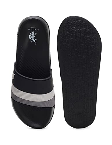 Image of U.S. POLO ASSN. mens CONEX 4.0 BLK BLACK Slide sandal - 10 UK (2FD24293Z01)
