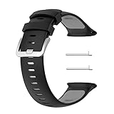 Chofit Straps Compatible with Polar Vantage V2 Strap, Soft Silicone Sport Replacement Two-Tone Wristband Band for Vantage V2 Smartwatch (Black-Gray)