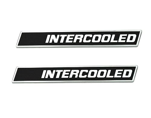 Image of 2pcs for 1986-87 Grand National T Type Intercooled Logo Fender Emblem 3D Badge Nameplate Letter Replacement for G-M 25526372 (Silver Black)