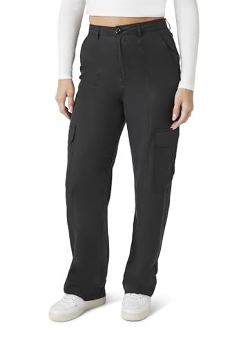 Forever 21 Women's High-Rise Wide-Leg Cargo Pants2