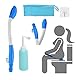 Abwischhilfe, Toilettenhilfsmittel Kompaktes Design mit klappbarem Griff und Aufbewahrungstasche, WC- Hilfsmittel für Kinder, ältere Menschen, Schwangere, Outdoor- Aktivitäten