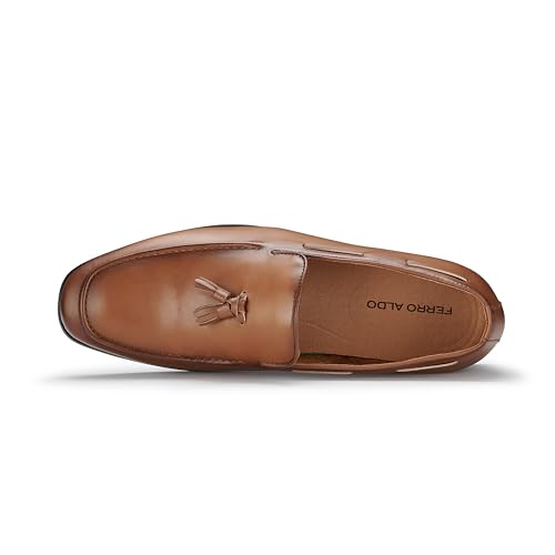 Image of Ferro Aldo Men's Premium Moc Toe Loafers | Casual & Dress Styles with Tassels & Horsebit Buckles