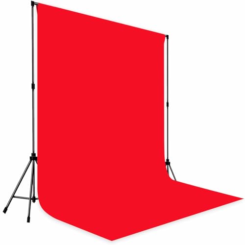 Fondo Fotográfico Rojo 8x10ft Tela Profesional miniatura 3