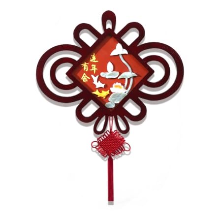 Chinese knot， Chinese Knot, Room Background Wall Porch Pendants Jade Carvings Entrance Hall Hangings(4)