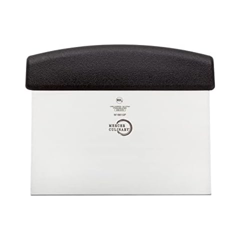Mercer Culinary Millennia Bench Scraper, 5 7/8 Inch X 3 1/2 Inch Blade, Black Handle Cover
