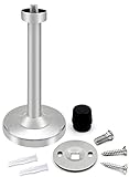Door Stopper, 5 inch Long Door Stop Stainless Steel Door Stops Wall Mounted with Sound Dampening Rubber Tip Wall Protector Brushed Door Stop for Prevent Door Slamming, Brushed Nickel Silver - Image 6