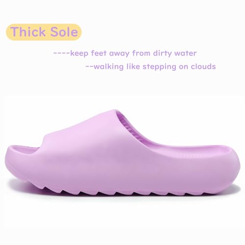 Image of Kids Cloud Slides for Boys & Girls, Super Soft & Comfy Beach Pool Slippers, Non-Slip Waterproof Shower Sandals for Toddlers & Kids