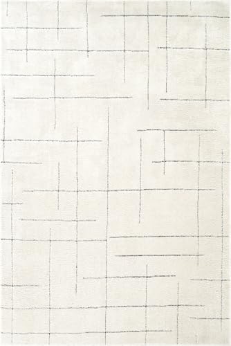 Tapete Abani Cream 8' x 10' con rayas geométricas miniatura 3